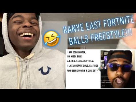 First Time Reaction to Kanye East!!! Reaction to Kanye East Fortnite Balls Freestyle!!! - YouTube