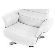 Enzo Pure White Leather Swivel Chair | El Dorado Furniture