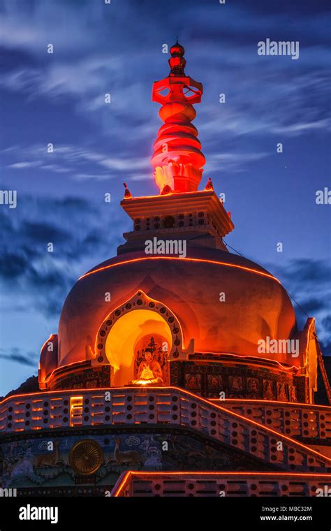 Shanti stupa night hi-res stock photography and images - Alamy