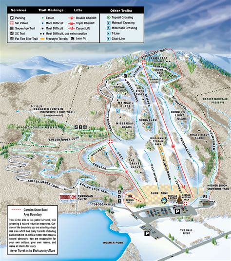 Ski Trail Map - Camden Snow Bowl