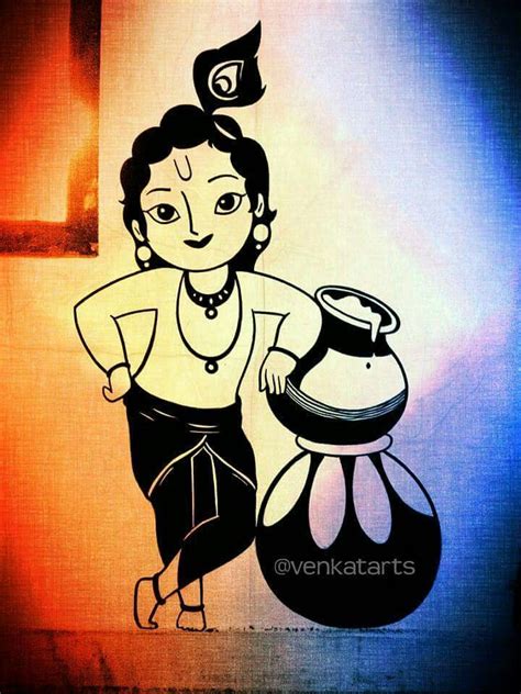 Simple Paintings Of Lord Krishna