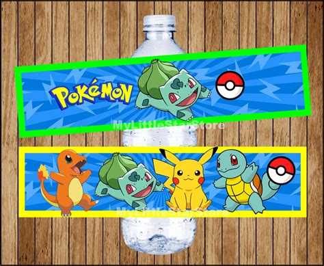 Printable Pokemon Water Bottle Labels Instant Downloa - vrogue.co