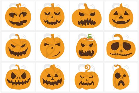 Halloween Pumpkin Svg Cut File Bundle Halloween | Etsy