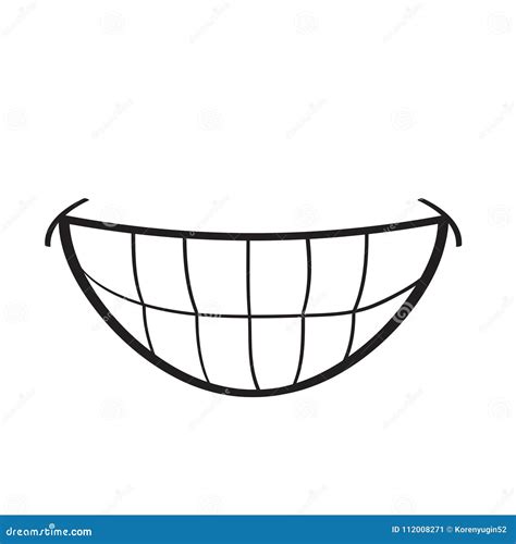 Mouth Concept Represented by Smile Cartoon. Isolated and Flat Il Stock ...