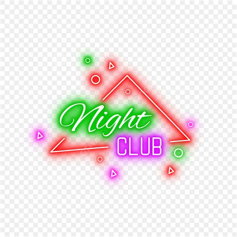 Night Club Neon Vector PNG Images, Night Club Lettering Neon Sign Png, Night, Club, Lettering ...