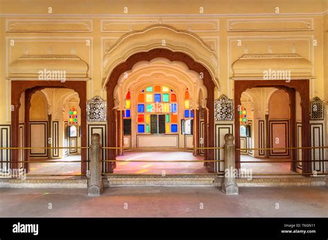 Interior of Hawa Mahal palace is Palace of Winds in Jaipur. Rajasthan ...