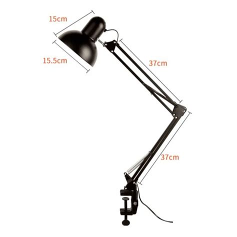 LED Desk Lamp Metal Swing Arm Spring Loaded Adjustable Joints Architect Task Lamp With C-Clamp ...