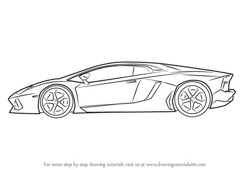 How to Draw Lamborghini Centenario Side View - DrawingTutorials101.com ...