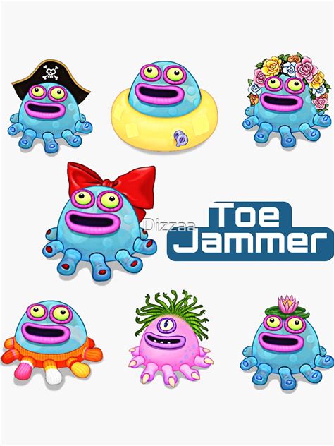 "My Singing Monsters characters Toe Jammer" Sticker for Sale by Dizzaa | Redbubble