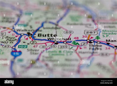 Whitehall montana on a map hi-res stock photography and images - Alamy