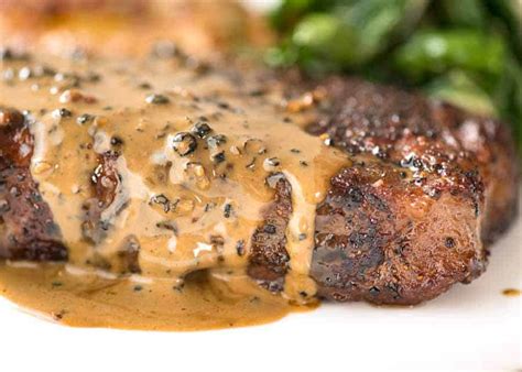 Steak with Creamy Peppercorn Sauce | RecipeTin Eats
