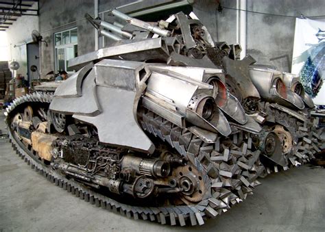 Awesome Transformers Megatron Tank Steel Sculpture | Gadgetsin