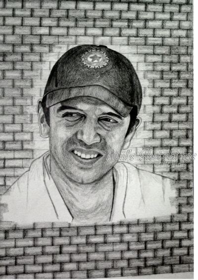 Rahul Dravid (The Wall) - Atul's Sketchings