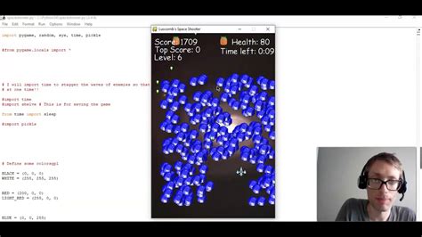 python and pygame space shooter - YouTube