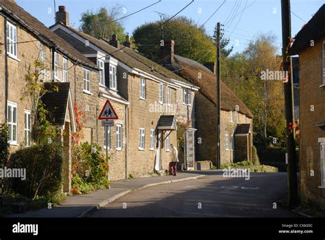 A view of Loders, a west Dorset village UK Stock Photo - Alamy