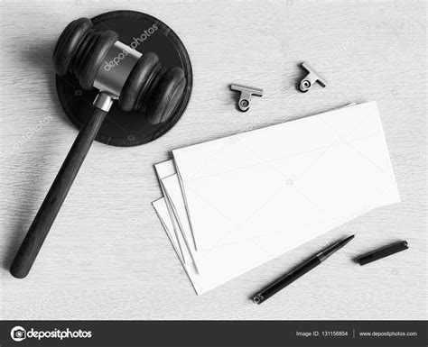 Black and white. Judge's gavel. 3D illustration Stock Photo by ©Studiotan 131156854