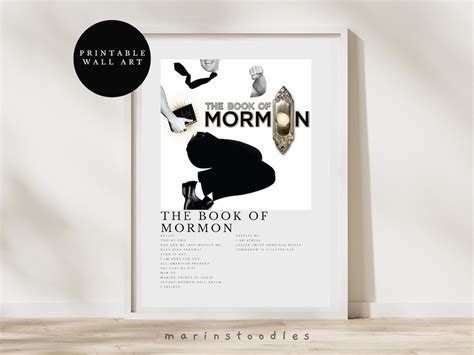 The Book of Mormon Poster Book of Mormon Soundtrack Art Book of Mormon ...