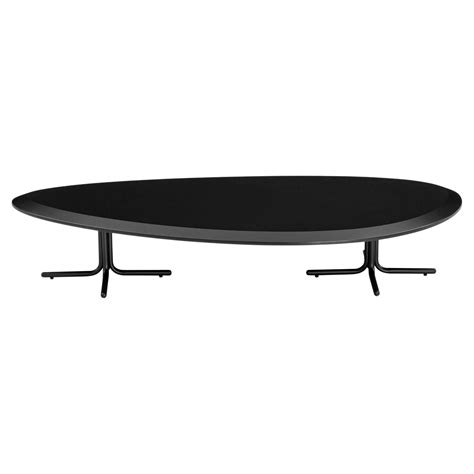 Pante Coffee Table in Black Wood Finish and Black Legs For Sale at 1stDibs