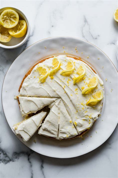 Single Layer Lemon Cake with Lemon Cream Cheese Frosting - Katiebird Bakes