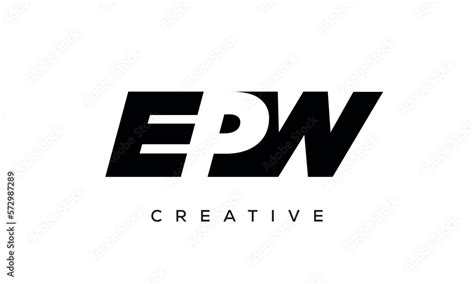 EPW letters negative space logo design. creative typography monogram ...