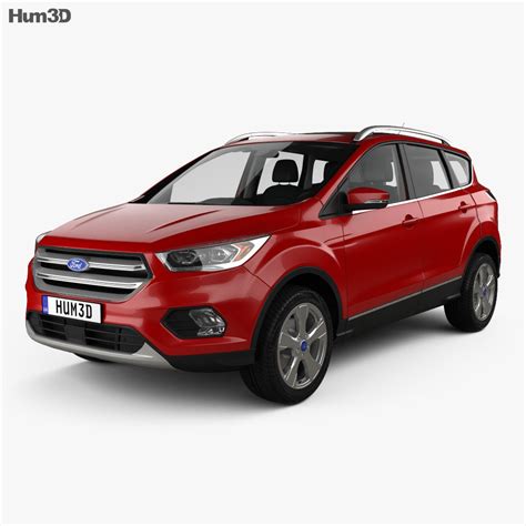 Ford Kuga Titanium with HQ interior 2019 3D model - Vehicles on Hum3D