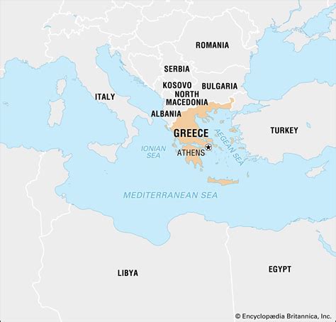 Greece on world map: surrounding countries and location on Europe map