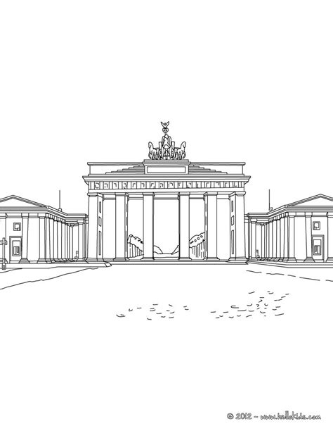 FAMOUS PLACES IN GERMANY coloring pages - BRANDENBURG GATE in Berlin ...