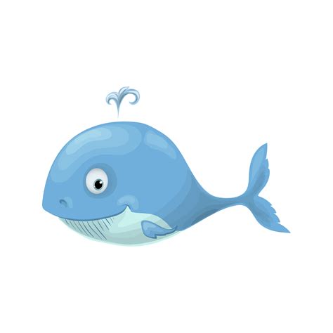 Cute baby whale in a sailor suit cartoon hand drawn vector illustration ...