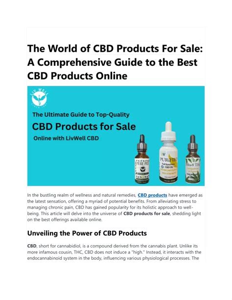 PPT - The World of CBD Products For Sale PowerPoint Presentation, free download - ID:12829297