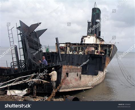 Ship Breaking Yard Stock Photo 1053820 : Shutterstock