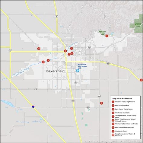 Bakersfield Map, California - GIS Geography