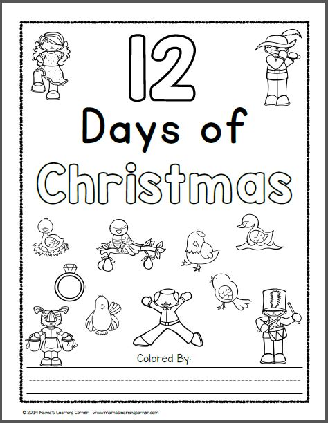 12 Days of Christmas Coloring Pages - Mamas Learning Corner