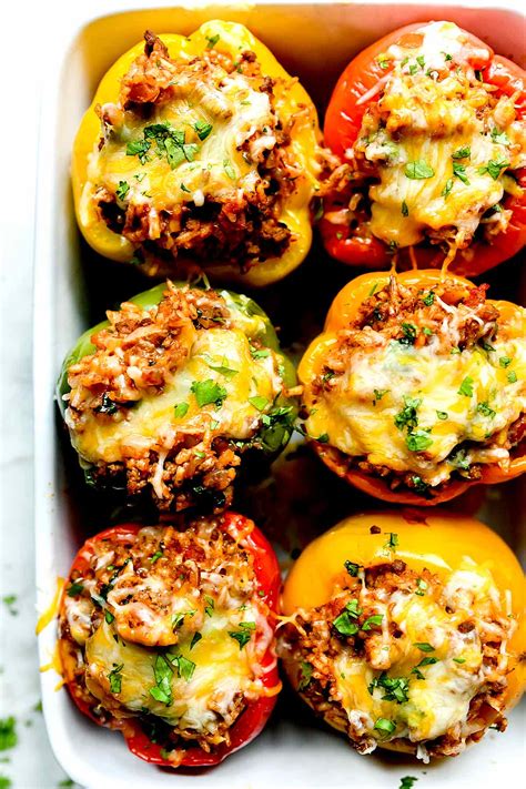 The Best Mexican Stuffed Peppers - foodiecrush .com