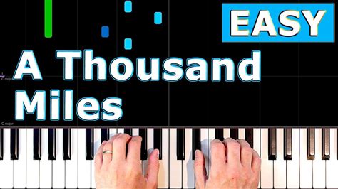 Vanessa Carlton - A Thousand Miles - EASY Piano Tutorial [Sheet Music] - YouTube