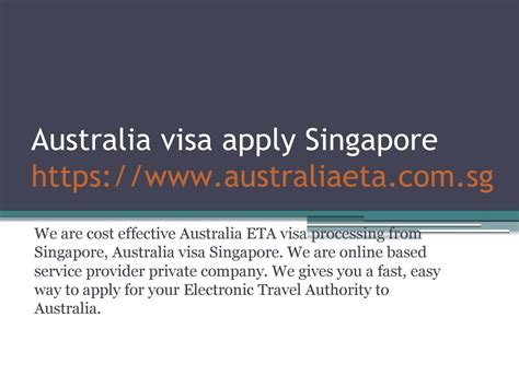 Australia visa apply singapore | Australia visa, Singapore, How to apply