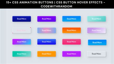 15+ CSS Animation Buttons With Hover Effects