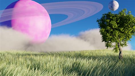 ArtStation - Pink planet with ring