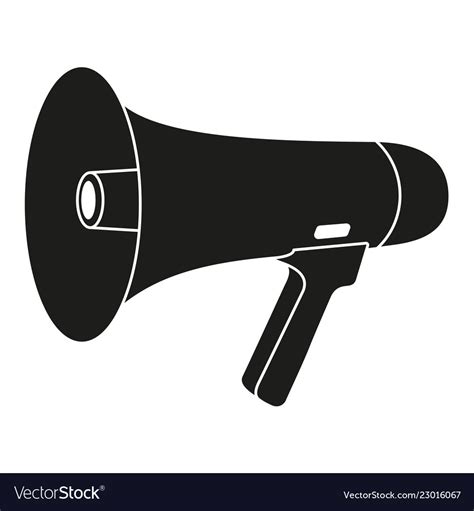 Black and white megaphone silhouette Royalty Free Vector