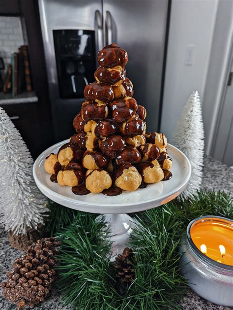 Easy No Bake Holiday Chocolate Croquembouche Recipe