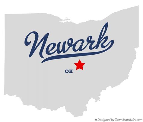 Map of Newark, OH, Ohio