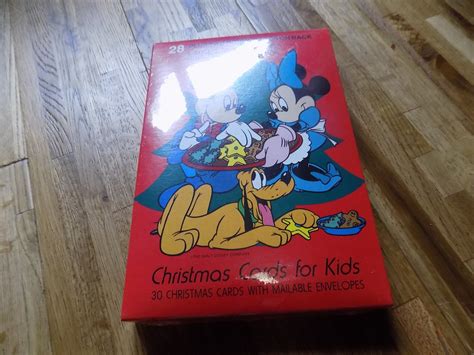 Mickey Mouse and Friends Christmas Cards 30 Cards for Kids Sealed 1990 ...