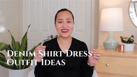 5 Denim Shirt Dress Outfit Ideas + Minimalist Style + How to Style Basics - YouTube
