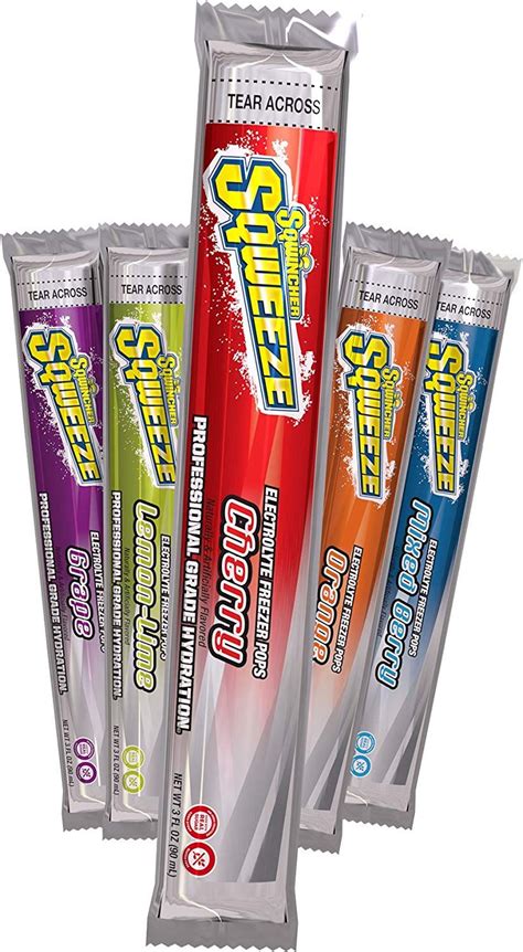 Sqwincher Sqweeze Zero Sugar Freezer Pops, 5 Assorted flavors