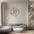 Geometric Metal Wall Art,Living Room Wall Art - Dezin