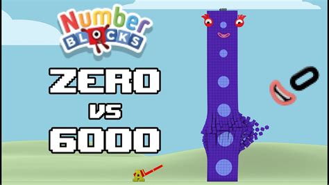 Tall Numberblock 6000 vs ZERO Crash Test - YouTube