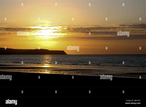 Heads of Ayr from Ayr Beach Scotland at dusk Stock Photo - Alamy