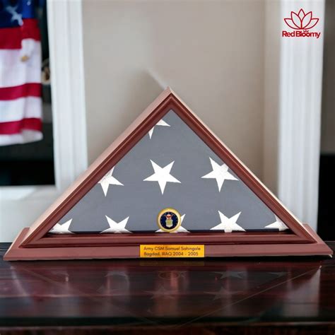 Custom Air Force Flag Display Case, Small Base, Veteran Gift, Memorial Gift, Soldier Gift ...