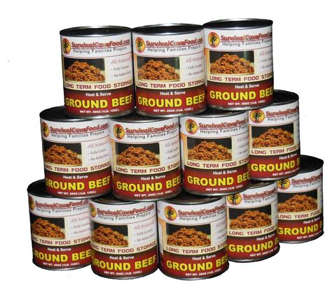 Canned Ground Beef food storage ready to eat Long term food 12 cans ...