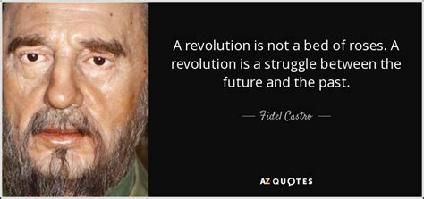 Fidel Castro quote: A revolution is not a bed of roses. A revolution...