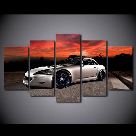 Roadster Luxury Car – Automative 5 Panel Canvas Art Wall Decor – Canvas Storm